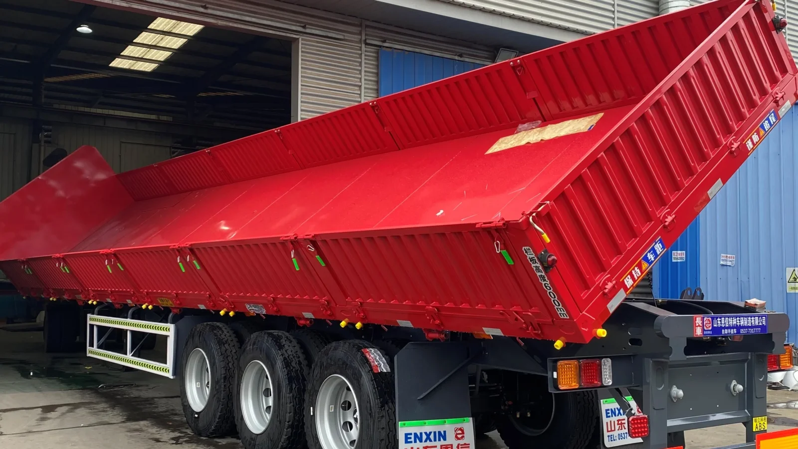 3 Axle Side Dump Semi Trailer 30-100 Ton for Mining