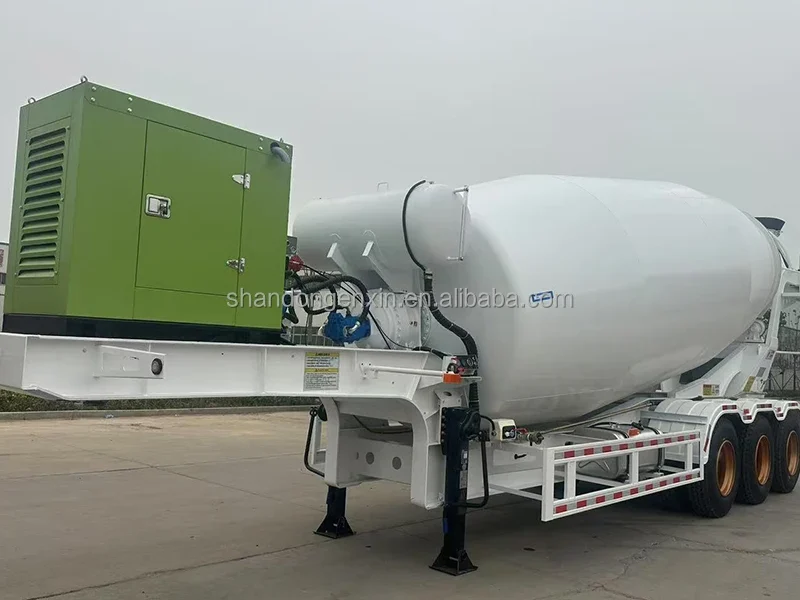 Concrete Mixer Semi Trailer 12-18 CBM with 3 or 4 Axles