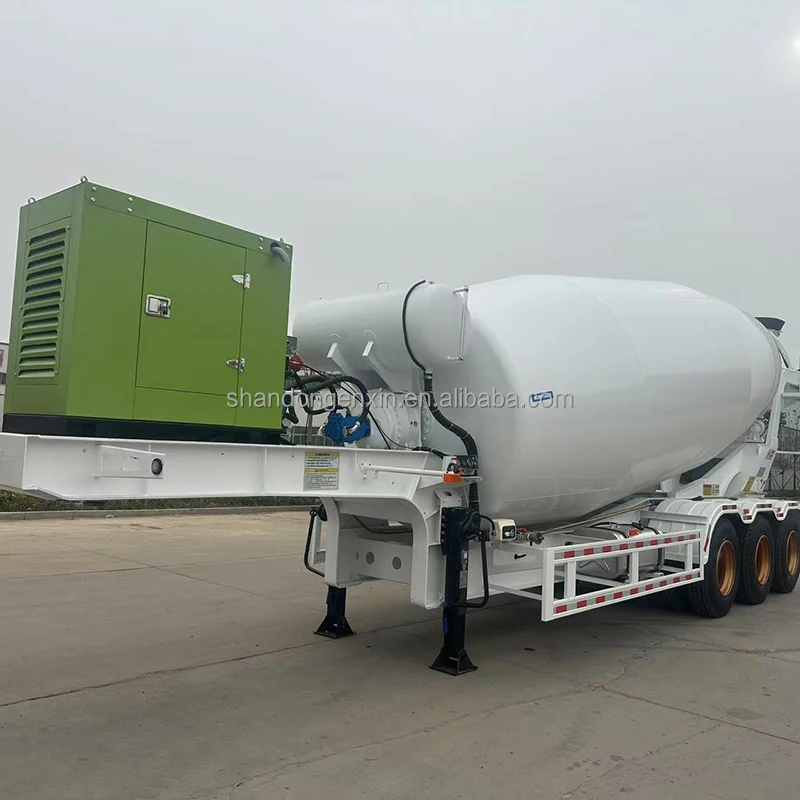 Concrete Mixer Semi Trailer 12-18 CBM with 3 or 4 Axles